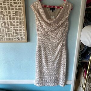 Lace cream/ champagne dress/ gown size 6